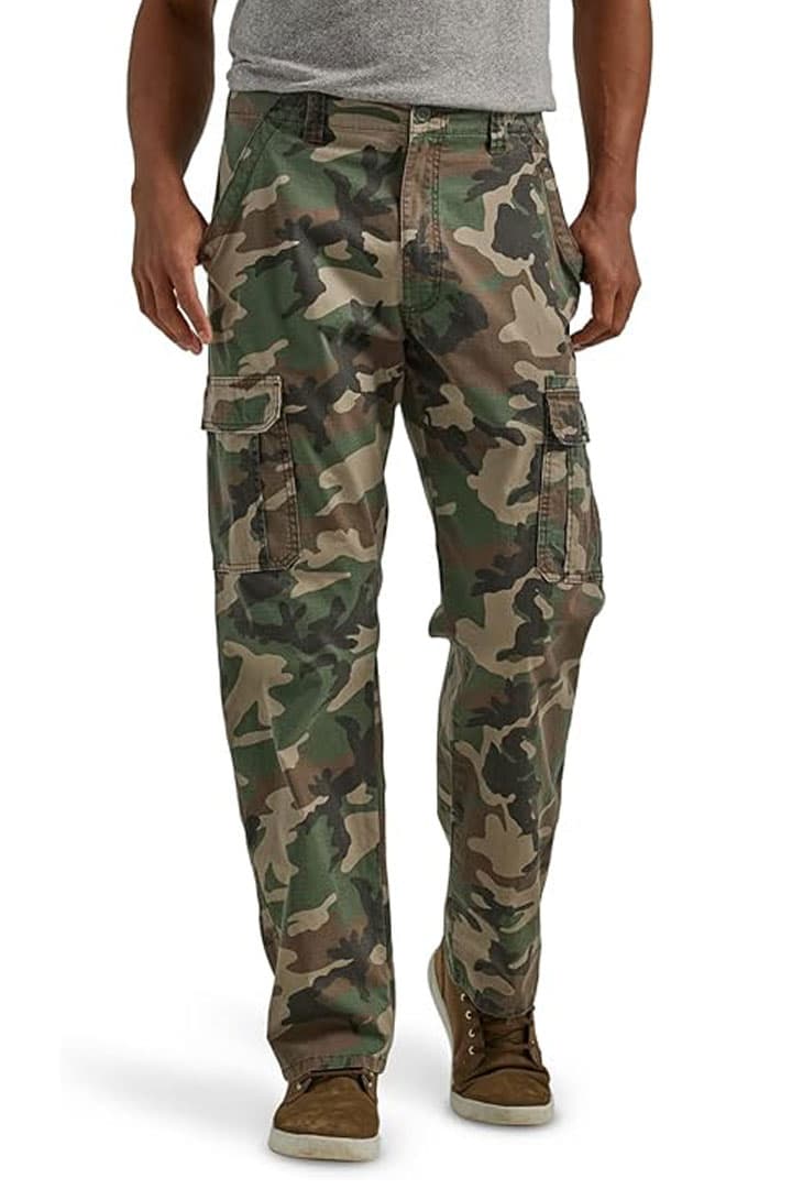 Camouflage cargo trousers