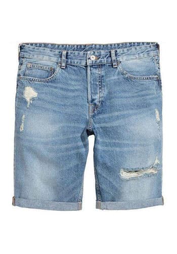 Ripped denim shorts